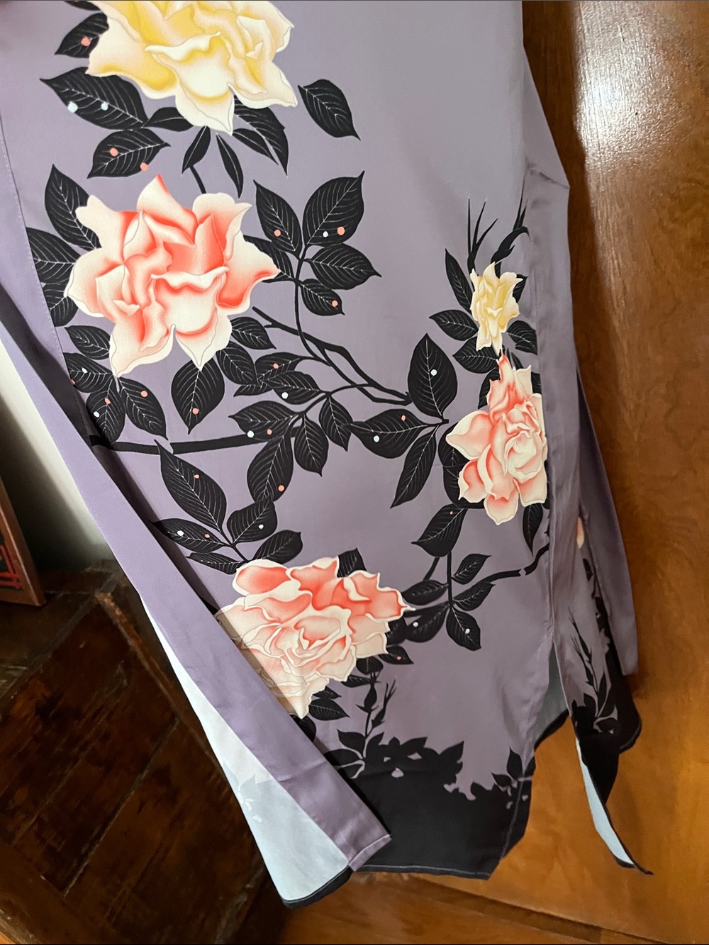 BLUSH ROSE LONG KIMONO ROBE - Picture 7 of 13